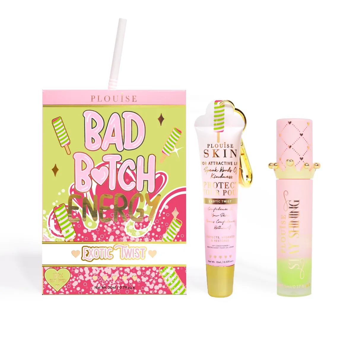 P. Louise P.Louise Bad Bitch Energy Lip Duo- Lip Oil|Lip Conditioner
